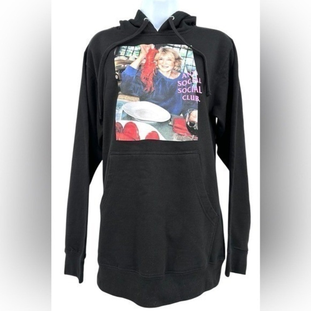 Anti Social Social Club Hoodie X Martha Stewart Black Sweatshirt Size XS NWT - Picture 3 of 10